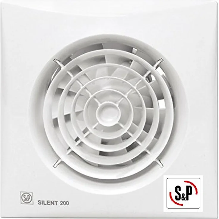 Thermorex THERMEX Fan Silent 200 CZ Scandic, Belüftungsventilator mit 180 m³/h Luftdurchsatz, geräuscharm mit 33 dB, energieeffizient 16 W