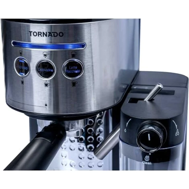 Tornado TCM-14125 Espressomaschine, Edelstahl, 15 Bar, platzsparend, 1350 Watt – Bild 4