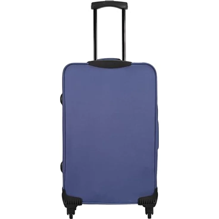 SIGN Stoffkoffer Reisekoffer Trolley (Großer Koffer 70cm) + 5cm Dehnungsfuge, Blau – Bild 2