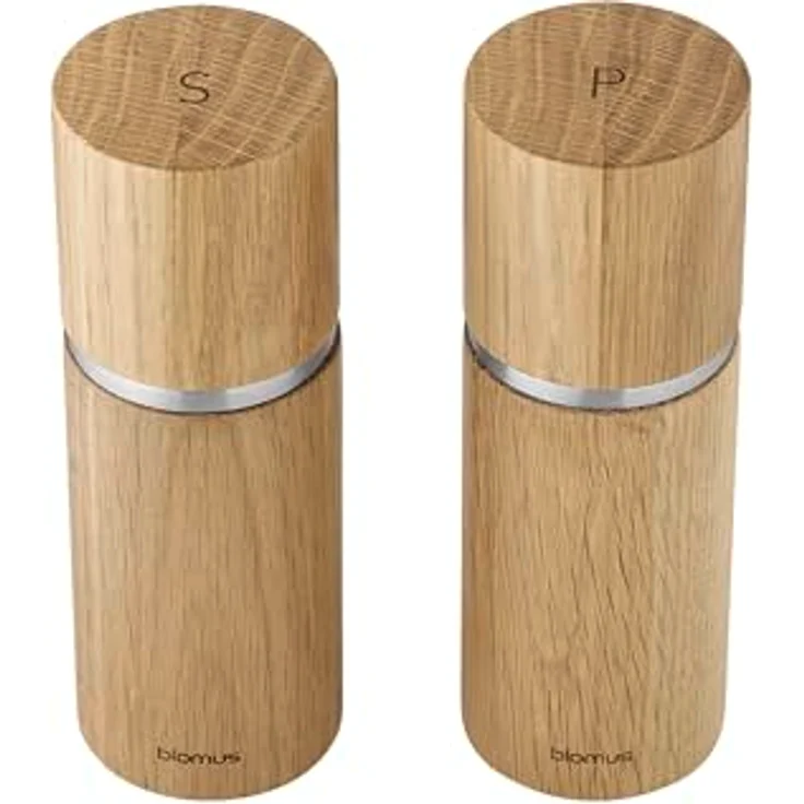 blomus Mühlen-Set PEPE, 2er Set Salz-/Pfeffermühlen aus FSC-zertifiziertem Eichenholz, manuell, elegantes Design, pflegeleicht – Bild 2