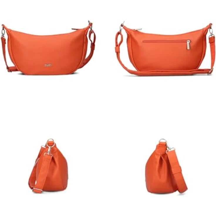 Zwei Mademoiselle.M Umhängetasche 34 cm, orange, 100% Polyurethan, 34 cm x 11 cm x 18 cm – Bild 3