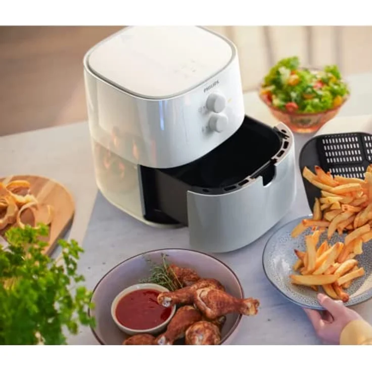 Philips HD9200-10 Airfryer Heißluftfritteuse, ohne Fett, weiß – Bild 6
