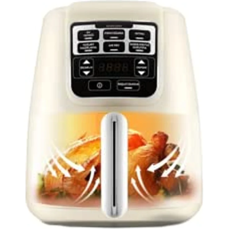 Karaca Heißluftfritteuse Air Cook XL 2 in 1 Airfryer Sternenlicht, 4 Liter Fassungsvermögen, 1550 Watt, Türkisch panelt – Bild 3