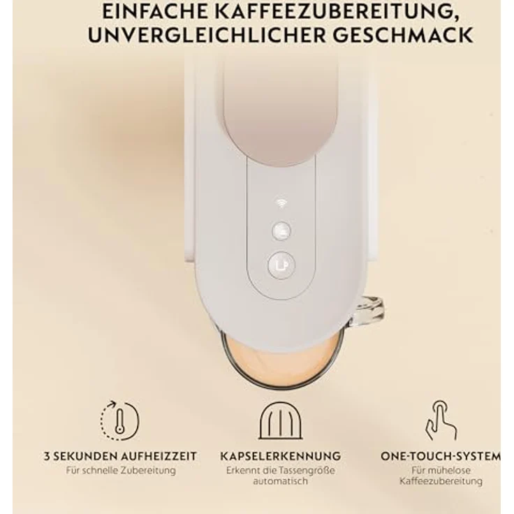 NESPRESSO Vertuo Up ENV200.W, Kapselmaschine mit 3 Sek. Aufheizzeit, Centrifusion-Technologie und 5 Tassengrößen, weiß – Bild 4