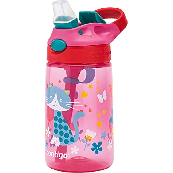 Contigo Gizmo Flip Trinkflasche 420 ml Cherry with Cat – Bild 4