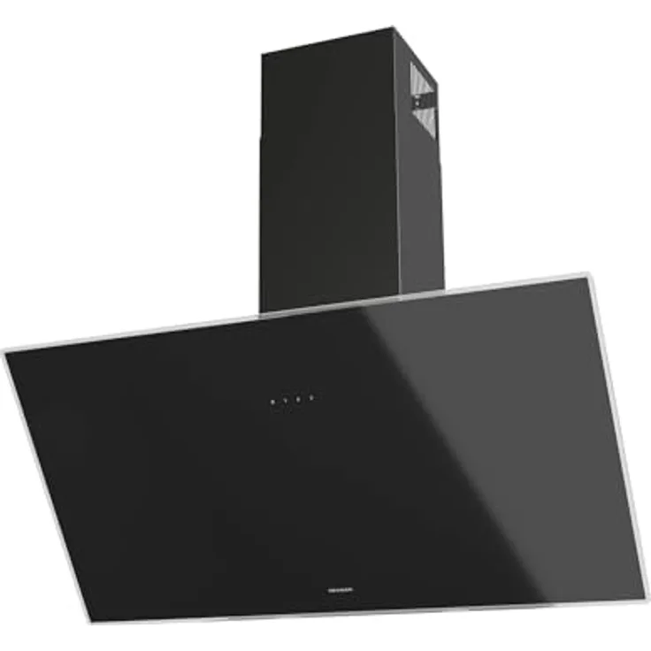 Oranier LEA90S1 Kopffreihaube 90 cm, Dunstabzugshaube in pureBlack mit flexibler Breite
