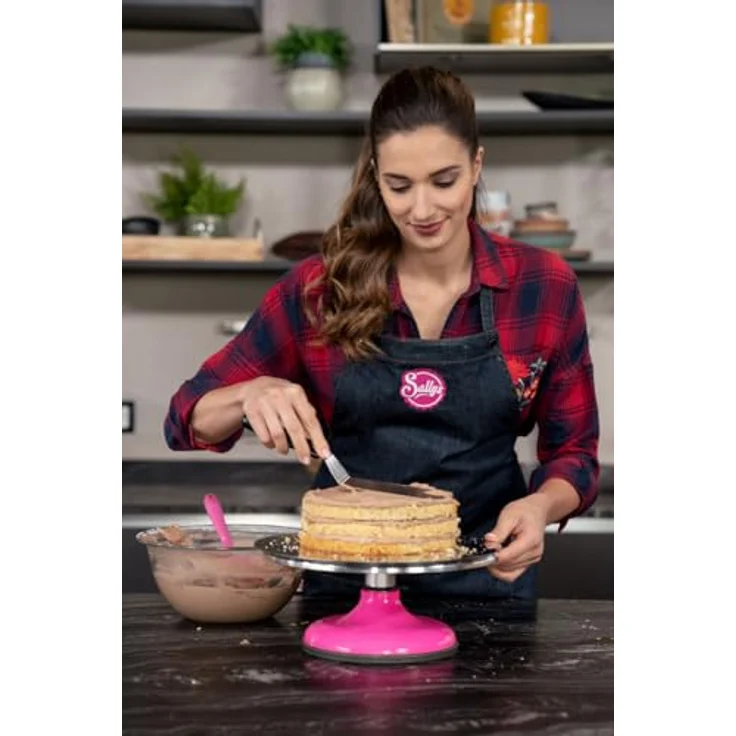 Sallys Winkelpalette aus rostfreiem Edelstahl mit Zweifach genietetem und ergonomisch geformtem Griff - Tortenzubehör zum Bestreichen und Verzieren von Torten (Kurz, 15 cm) - Kochzubehör – Bild 5