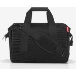 reisenthel allrounder M mesh black, Handtasche in Schwarz mit 18 Litern Volumen und sechs Innenfächern