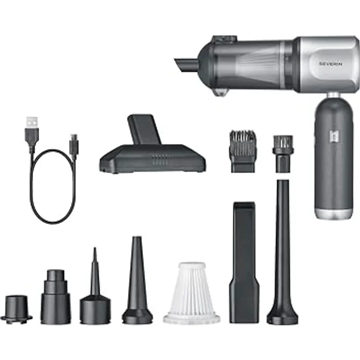 SEVERIN Handstaubsauger S-Power DuoBoost HV 7149, 3-in-1 Multifunktion mit Hochgeschwindigkeitsmotor und 9 Profi-Aufsätzen – Bild 2