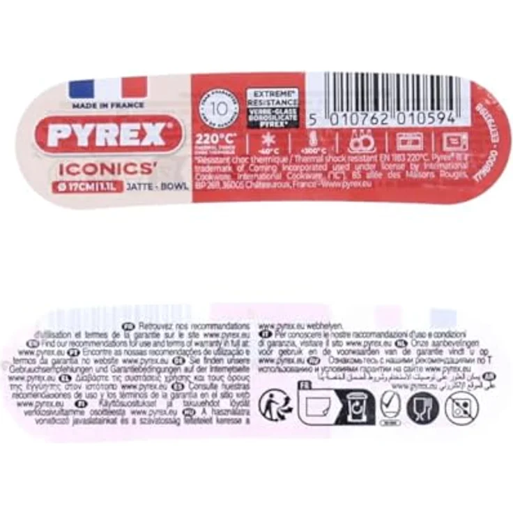 Pyrex Rühr- und Salatschüssel Glas 1L – Bild 5