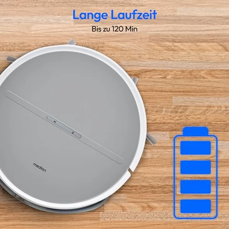 MEDION Saugroboter E35 SW mit 2000Pa Saugkraft und Gyro-Navigation – Bild 5