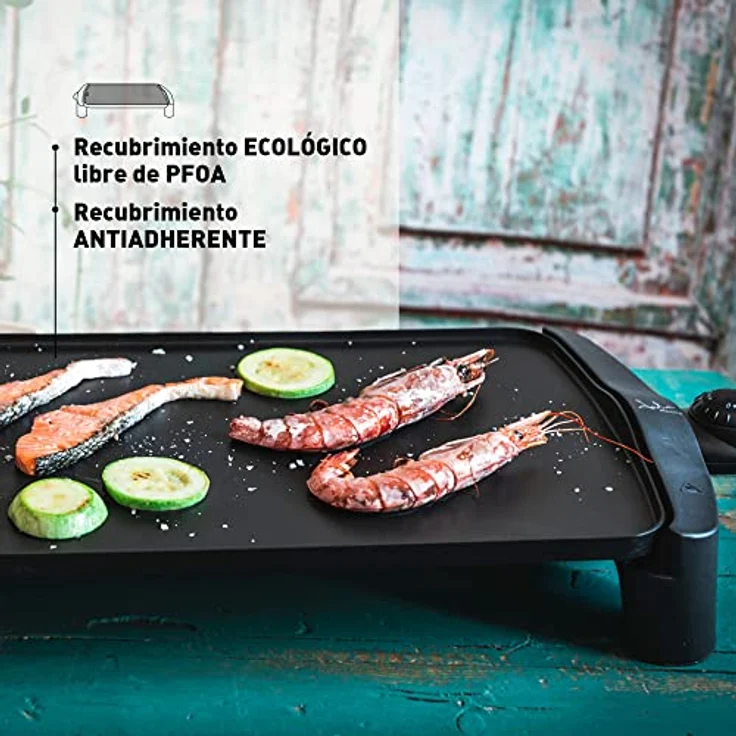 Jata GR555A Tischgrill, 46 x 28 cm, Antihaftbeschichtete Grillplatte, 2500 Watt – Bild 4