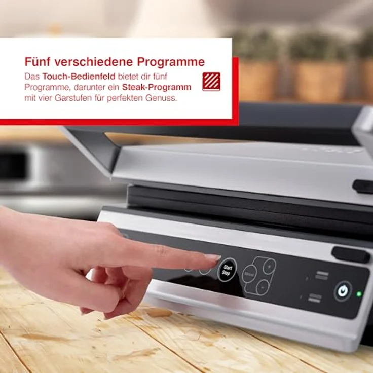 Solis Waffle & Contact Grill Pro, Kontaktgrill mit 2000 Watt Leistung, 5 Grillprogrammen und Edelstahl-Design – Bild 3