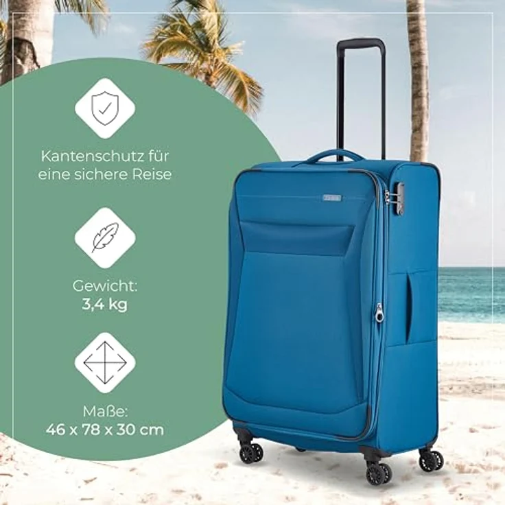 Travelite Chios Trolley L 78 Petrol, 90 l Volumen – Bild 3