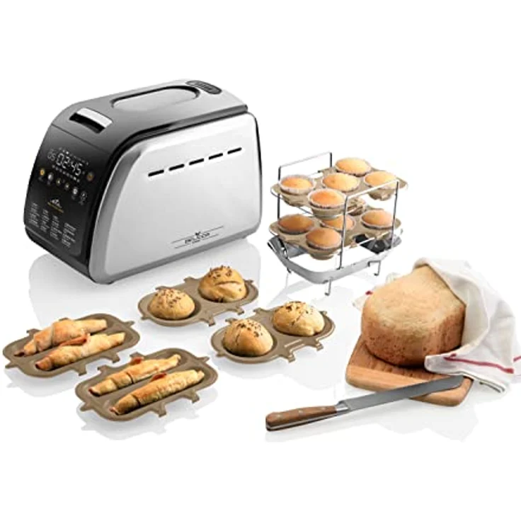 ETA Brotbackautomat Delicca II Max I Bis zu 1.5Kg Brotgewicht I 2 Knethaken I Vollautomatisch I 16 Programme I 850W I Brotbackmaschine – Bild 1