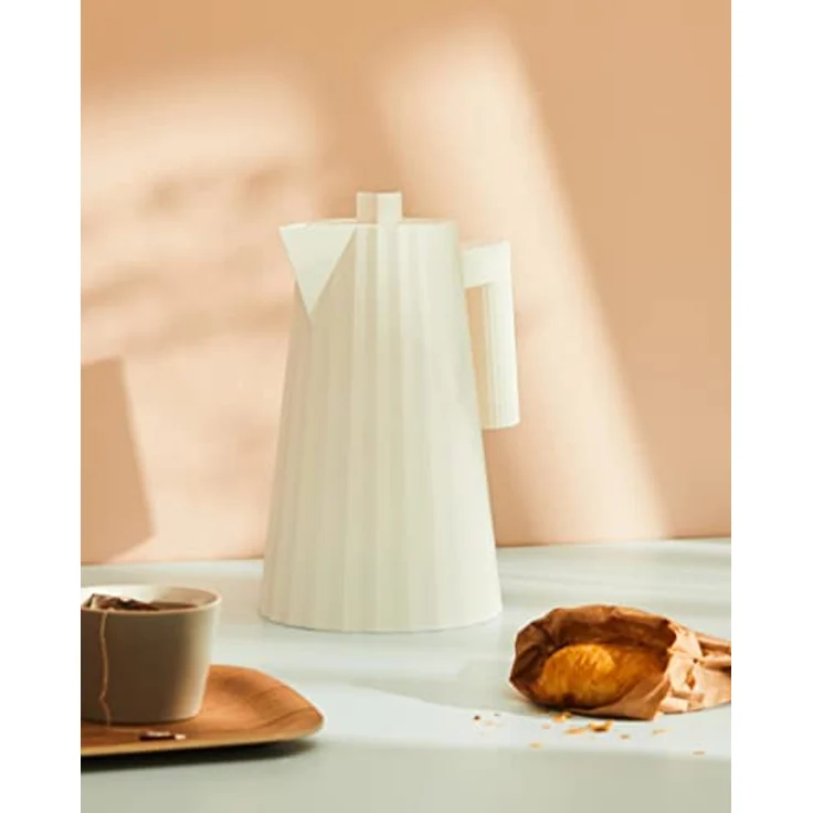 Alessi Plissè MDL06 W/UK - Design Elektrischer Wasserkocher aus Thermoplastischem Harz, Englischer Stecker, 170 cl, Weiß – Bild 3