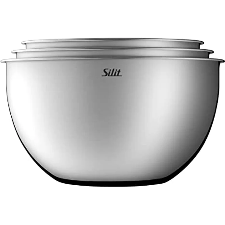Silit Küchenschüssel-Set 3-teilig, Edelstahl, multifunktional als Rührschüssel, Salatschüssel, Servierschüssel, stapelbar – Bild 3