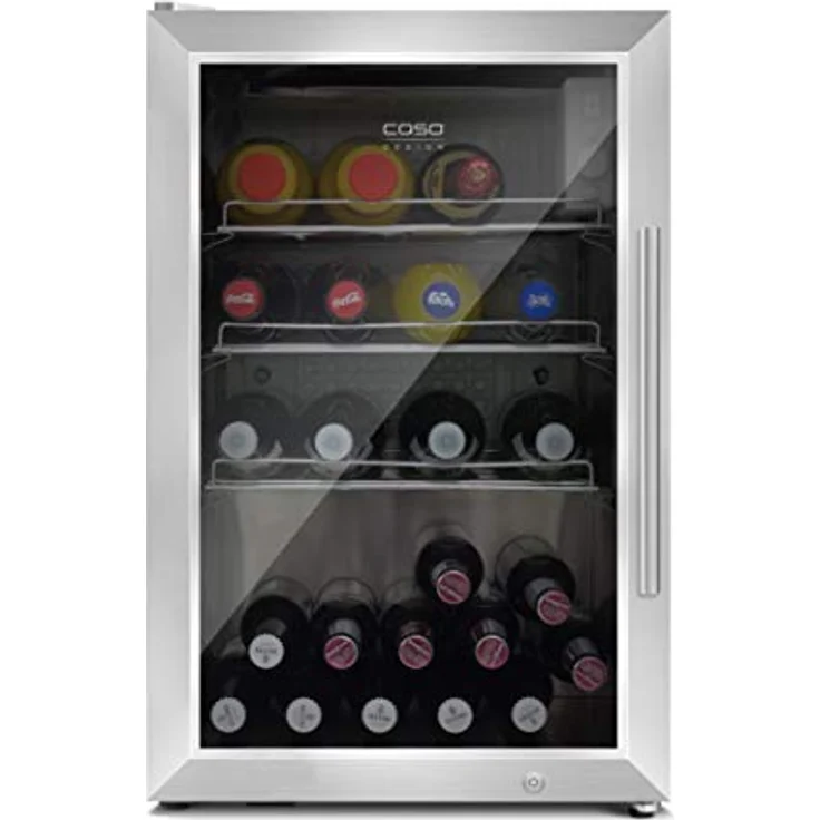 Caso Barbecue Cooler - Design Outdoor/Barbecue Getränkekühlschrank mit ca. 63 Liter Lagervolumen, Mini-Kühlschrank, Temperatur von 0-10°C, Energieklasse A, L Edelstahl - Preisvergleich – Bild 1