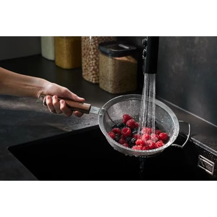 GEFU Küchensieb PASSO, 24 cm aus Edelstahl, feinmaschig, spülmaschinenfest, vielseitig einsetzbar – Bild 3