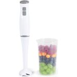 GOURMETmaxx Stabmixer & Smoothie Maker - mit stabilen Edelstahlklingen | Elektrischer Blender mit 700 ml Mixbehälter & abnehmbaren Mixaufsatz | Kompaktes Design mit rutschfesten Handgriffen [400 W]