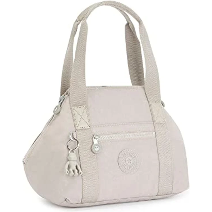 Kipling Classics Basic Art Mini Handtasche, Damen, 28 cm, grau, strapazierfähiges Material, verstellbarer Schulterriemen, viel Stauraum – Bild 4