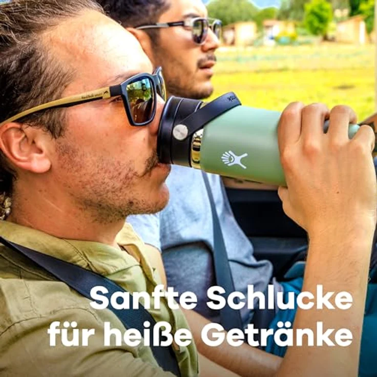 Hydro Flask Coffee Flask 473ml (16 oz) - Vakuumisolierter Edelstahl-Thermos - Auslaufsicher Flex-Trinkdeckel - Reef – Bild 4