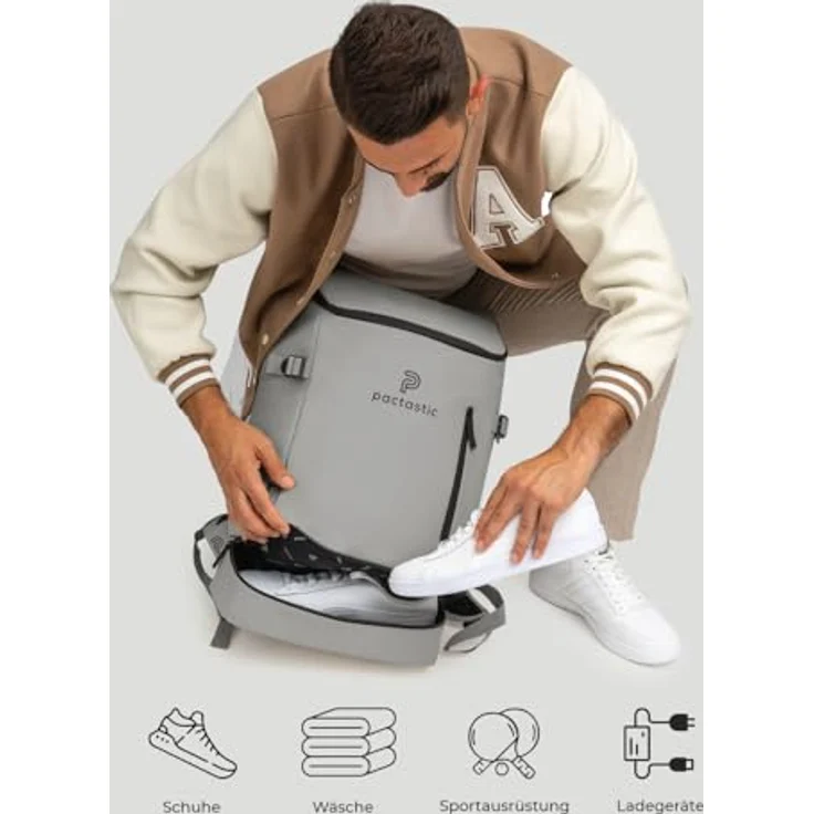 Pactastic Urban Collection Rucksack 50 cm Laptopfach grey – Bild 5