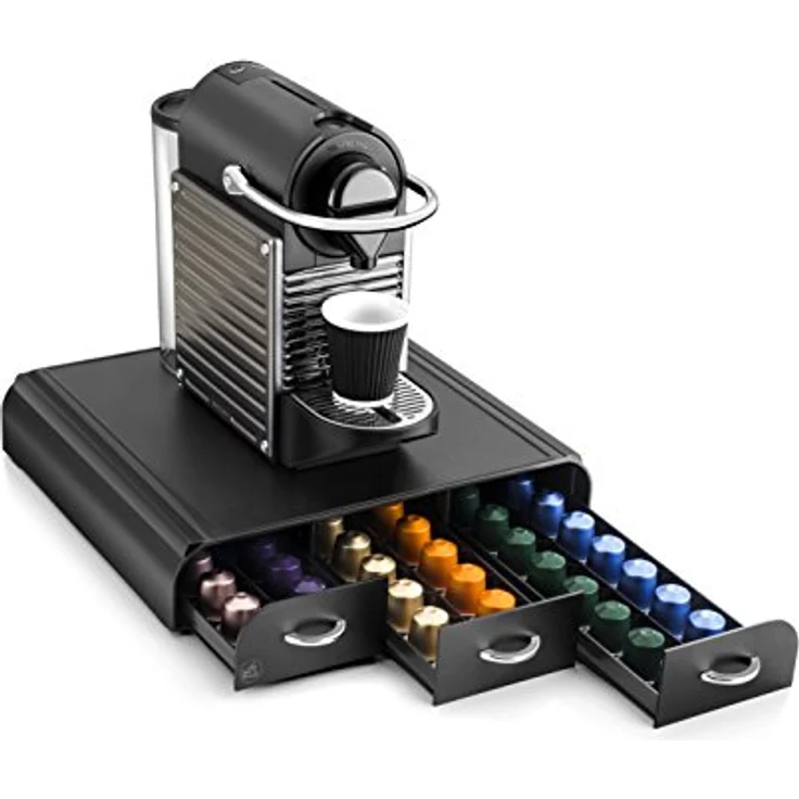 P 23006 Kaffeekapselspender mit 3 schubladen, Kunststoff, schwarz – Bild 2