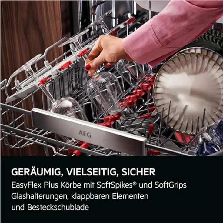 AEG GI8200B2SC 8000 Geschirrspüler, vollintegrierbar, 14 Maßgedecke, 42 dB (A), mit SatelliteClean® Pro und EasyFlex Plus Körben – Bild 10
