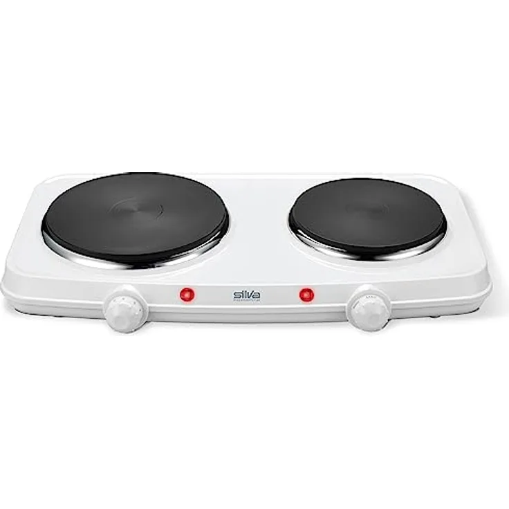 DK 2018 Doppelkochplatte, 1500 + 750 W, Kochfeld 18 + 15 cm, hitzebeständige Lackierung, für Küche, Büro oder Camping