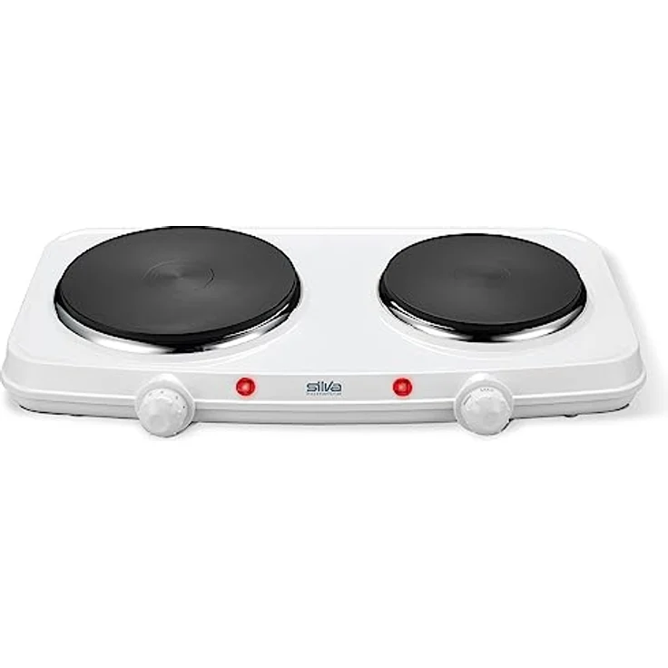 DK 2018 Doppelkochplatte, 1500 + 750 W, Kochfeld 18 + 15 cm, hitzebeständige Lackierung, für Küche, Büro oder Camping – Bild 1