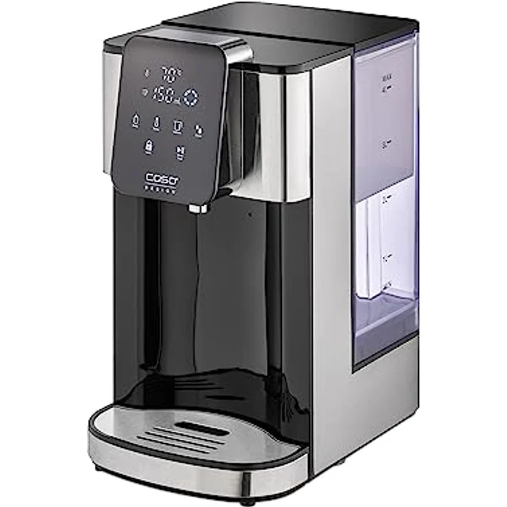 Caso HW 1660 Turbo Heißwasserspender, heißes Wasser in wenigen Sekunden (40-100°C), 2600 Watt, 4 Liter, Display, Wasserfilter, Edelstahl, silber – Bild 2