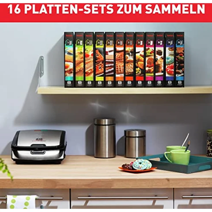 Tefal SW854D SW854D16 Sandwichmaker, Schwarz, Edelstahl – Bild 4