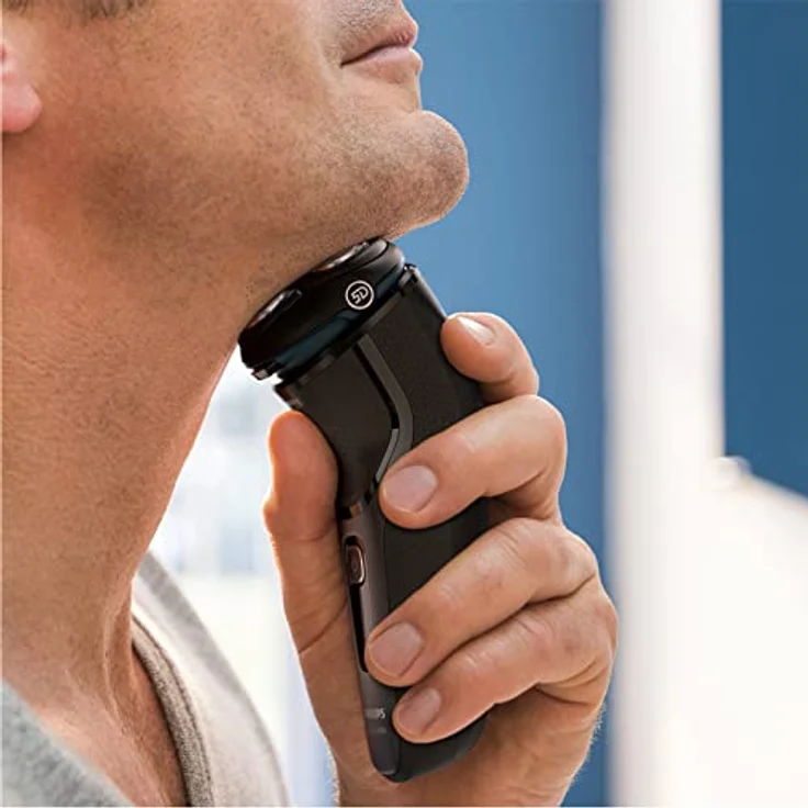 Philips Shaver Series 3000 - Elektrischer Nass- und Trockenrasierer für Herren mit ausklappbarem Trimmer und Reisetasche (Modell S3230/52) – Bild 3