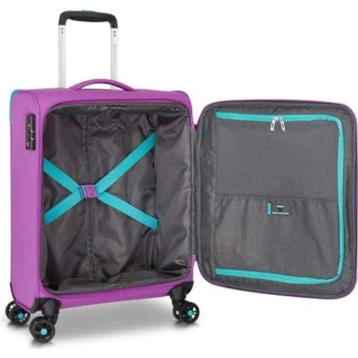 Roncato Lite Soft Neon Kabinentrolley 55 cm, 4 Rollen, lila, 100% Polyester, 40 x 20 x 55 cm – Bild 4