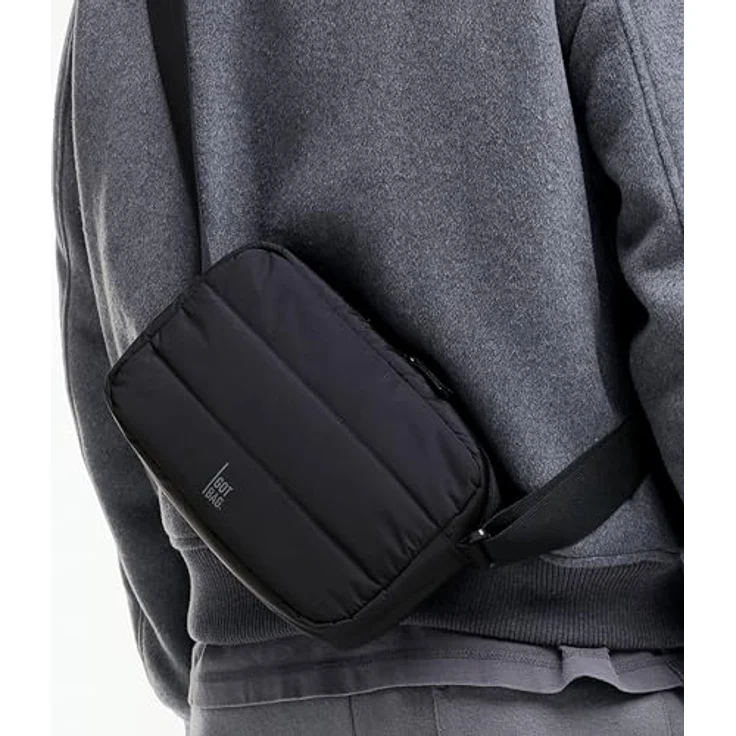 Got Bag Puffer Crossbody Bag BA0251MO-100, Umhängetasche aus recycelten Materialien, schwarz, 2,4l, wasserabweisend – Bild 5
