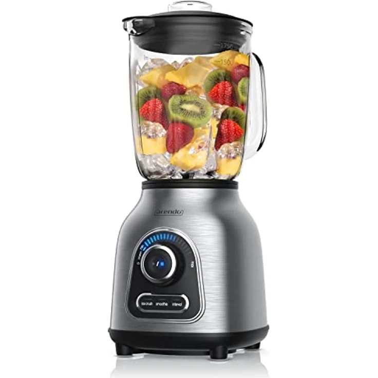 Arendo Standmixer Edelstahl 1400 W, 1,75 l Glasbehälter – Bild 2