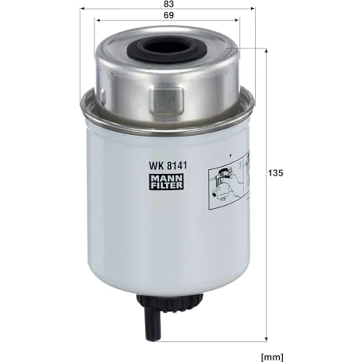 Mann Filter KRAFTSTOFFFILTER Anschraubfilter WK 8141, mit hochabscheidenden Filtermedien und zuverlässiger Abdichtung – Bild 4