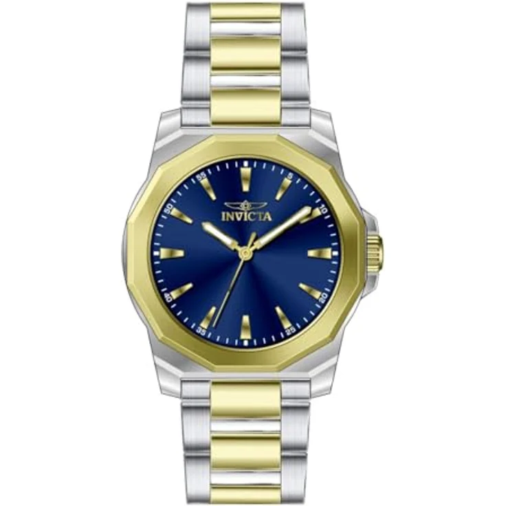 Invicta Speedway, Edelstahl Herren Quarzuhrwerk, 42mm, blaues Zifferblatt, 30m wasserdicht, Edelstahlband mit Faltschließe – Bild 1