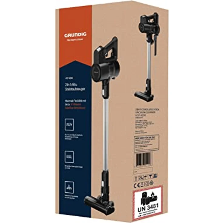 Grundig VCP 4230 Handstaubsauger, 45 min Akkubetrieb, weiß – Bild 6