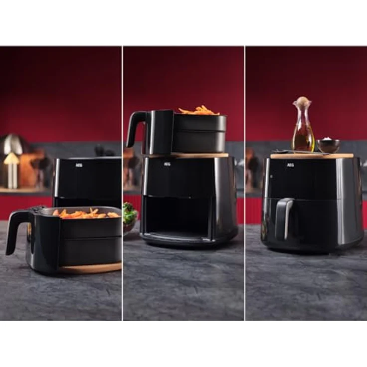 AEG AAF5B Heißluftfritteuse, 5 l, 60-200 °C, 8 Programme, schwarz – Bild 7