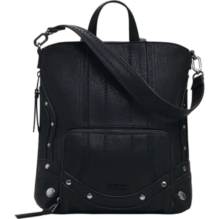 Desigual Embro Pretoria City Rucksack, 30 cm, schwarz, 100% Polyurethan