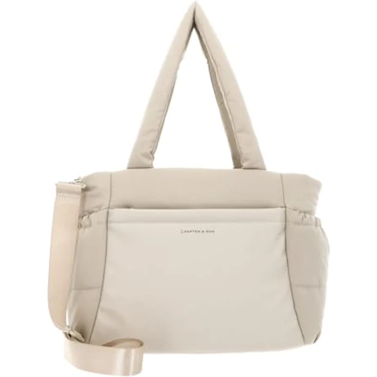 Kapten & Son Hellvi Cloud, Umhängetasche aus recyceltem PET, wasserabweisend, beige, für 13 Zoll Laptops – Bild 1