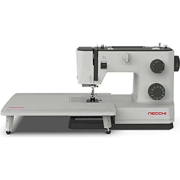 Necchi Q132A Nähmaschine, Innenseite aus Aluminium-Druckguss, ABS-Schale, Schwarz, Regular