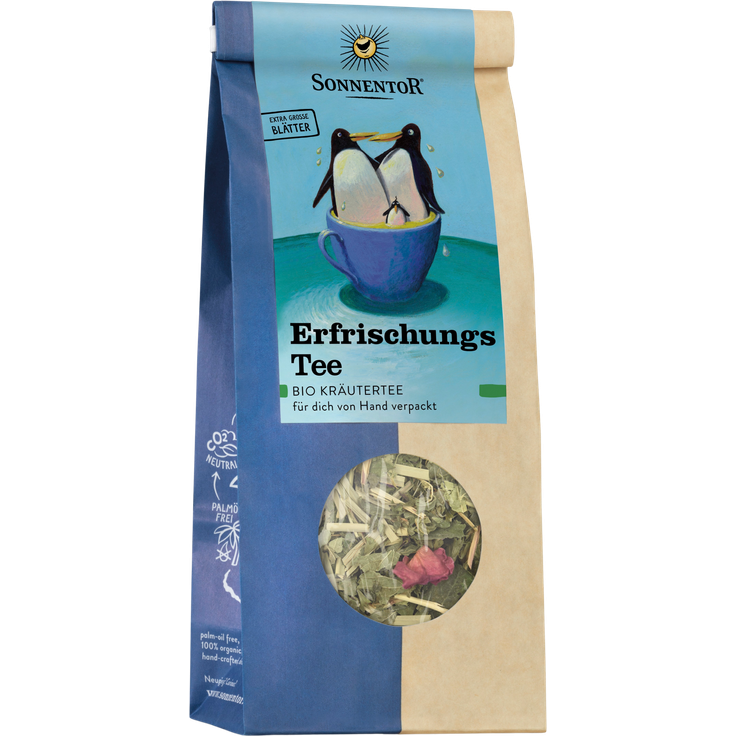Sonnentor Erfrischungstee Bio, Lose Mischung mit leichter Zitronennote, 50 g