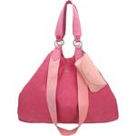 Fritzi aus Preußen Izzy Canvas Shopper Tasche 45 cm, Rosa, Einkaufshilfe mit Sonnenbrillenetui