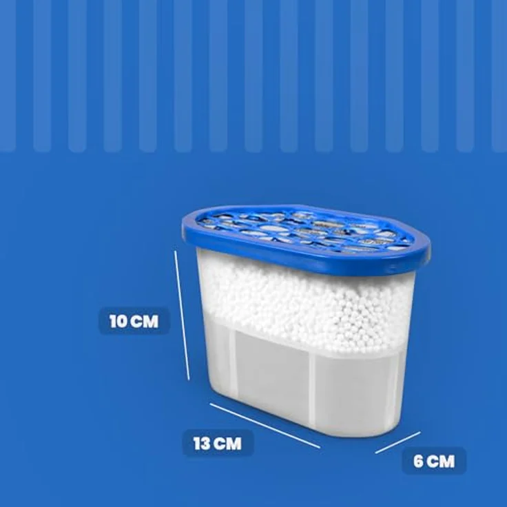 Bestlivings Luftreiniger LE-04209, für 50 m² Räume, 10er Pack - Raumentfeuchter inkl. 230g Granulat, bis 50m² Raumgröße und 550ml Flüssigkeit aufnahmefähig wiederverwendbar – Bild 3