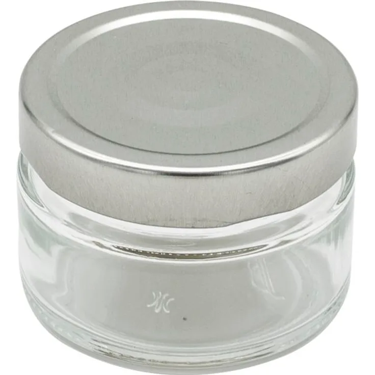Rechberger Elena Vorratsglas 6-tlg., mit silbernem Deckel, Inhalt: 0,106 Liter, TO: 70, Glas
