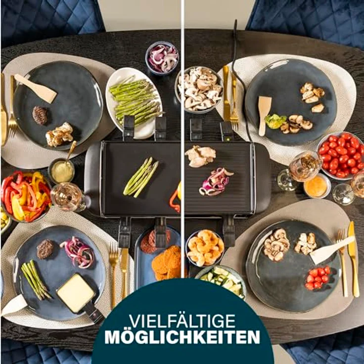 Princess Raclette Grill für bis zu 8 Personen - mit durchlaufender Grilplatte, 162840 – Bild 3