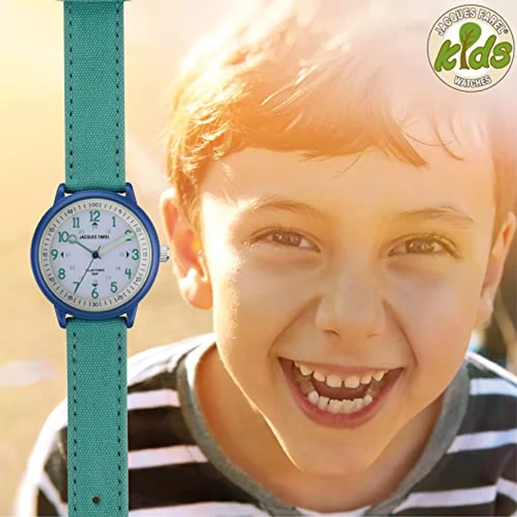 Jacques Farel Solaruhr ORSO 3105, Kinderarmbanduhr mit 31 mm Gehäuse, allergikerfreundlichem Reinaluminium und mineralisch vergütetem Glas, nachhaltiges Geschenk für Kinder – Bild 7